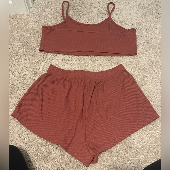 Rust Red Two-Piece Lounge Set - Picture 2 of 4